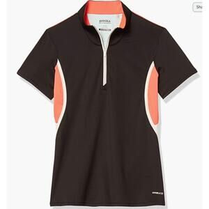 NWT Cutter & Buck Short Sleeve Determine Contour Mock Neck 1/4 Zip Polo XL